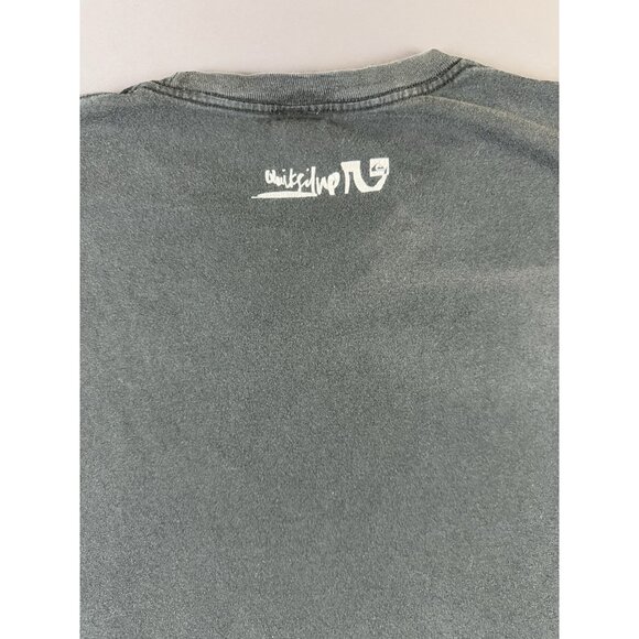 Vintage Y2K Quiksivler Surf Skate Board New York Logo Black Faded Large Promo T - Picture 7 of 10